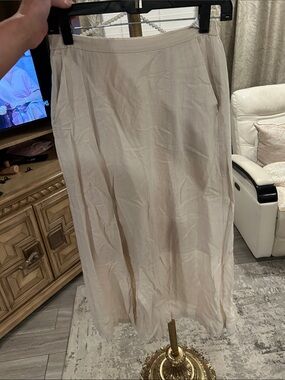Classic Cream Midi Skirt